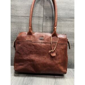 SPIKES & SPARROW BROWN DESIGNER LEATHER HANDBAG bag B000684